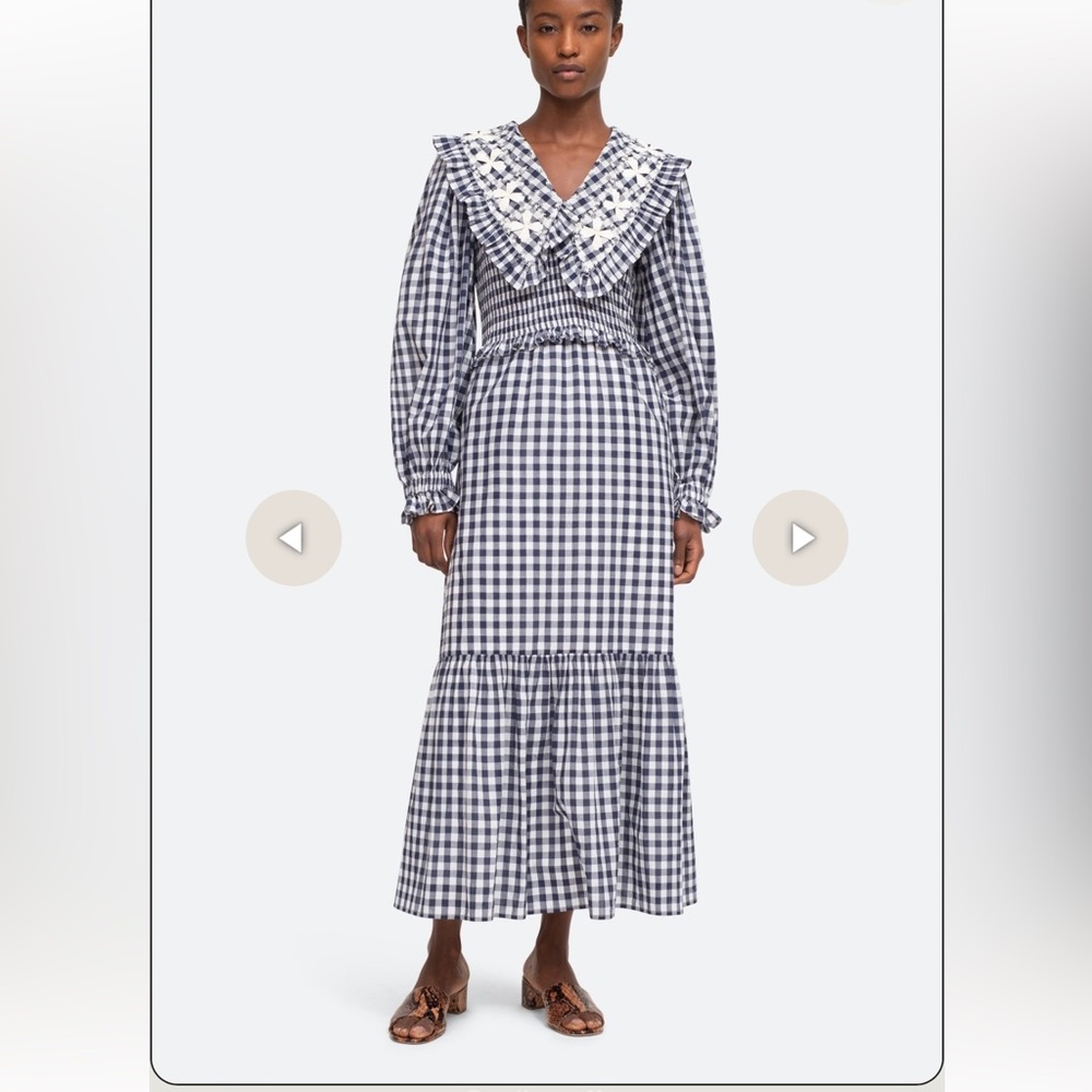 SEA NY Blue Gingham Dress XS